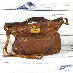 Juicy Couture Women’s Chocolate Brown 100% Genuine Leather Purse Shoulde…